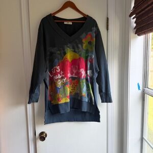 Women's Graphic V-Neck Top